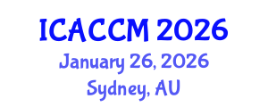 International Conference on Anesthesiology and Critical Care Medicine (ICACCM) January 26, 2026 - Sydney, Australia International Conference on Anesthesiology and Critical Care Medicine (ICACCM) January 26, 2026 - Sydney, Australia