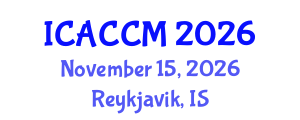International Conference on Anesthesiology and Critical Care Medicine (ICACCM) November 15, 2026 - Reykjavik, Iceland