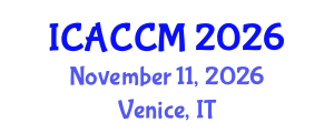 International Conference on Anesthesiology and Critical Care Medicine (ICACCM) November 11, 2026 - Venice, Italy