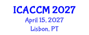 International Conference on Anesthesiology and Critical Care Medicine (ICACCM) April 15, 2027 - Lisbon, Portugal International Conference on Anesthesiology and Critical Care Medicine (ICACCM) April 15, 2027 - Lisbon, Portugal