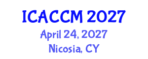 International Conference on Anesthesiology and Critical Care Medicine (ICACCM) April 24, 2027 - Nicosia, Cyprus International Conference on Anesthesiology and Critical Care Medicine (ICACCM) April 24, 2027 - Nicosia, Cyprus