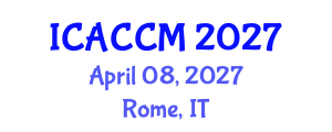 International Conference on Anesthesiology and Critical Care Medicine (ICACCM) April 08, 2027 - Rome, Italy International Conference on Anesthesiology and Critical Care Medicine (ICACCM) April 08, 2027 - Rome, Italy