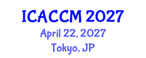 International Conference on Anesthesiology and Critical Care Medicine (ICACCM) April 22, 2027 - Tokyo, Japan International Conference on Anesthesiology and Critical Care Medicine (ICACCM) April 22, 2027 - Tokyo, Japan