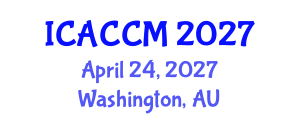 International Conference on Anesthesiology and Critical Care Medicine (ICACCM) April 24, 2027 - Washington, Australia International Conference on Anesthesiology and Critical Care Medicine (ICACCM) April 24, 2027 - Washington, Australia