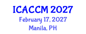 International Conference on Anesthesiology and Critical Care Medicine (ICACCM) February 17, 2027 - Manila, Philippines International Conference on Anesthesiology and Critical Care Medicine (ICACCM) February 17, 2027 - Manila, Philippines