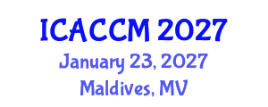 International Conference on Anesthesiology and Critical Care Medicine (ICACCM) January 23, 2027 - Maldives, Maldives International Conference on Anesthesiology and Critical Care Medicine (ICACCM) January 23, 2027 - Maldives, Maldives