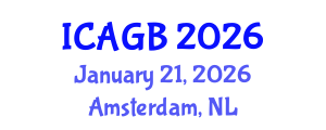 International Conference on Animal Genetics and Breeding (ICAGB) January 21, 2026 - Amsterdam, Netherlands