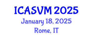 International Conference on Animal Science and Veterinary Medicine (ICASVM) January 18, 2025 - Rome, Italy