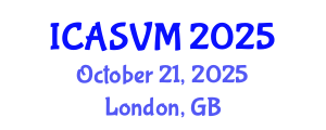 International Conference on Animal Science and Veterinary Medicine (ICASVM) October 21, 2025 - London, United Kingdom