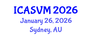 International Conference on Animal Science and Veterinary Medicine (ICASVM) January 26, 2026 - Sydney, Australia International Conference on Animal Science and Veterinary Medicine (ICASVM) January 26, 2026 - Sydney, Australia