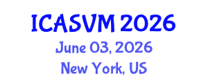 International Conference on Animal Science and Veterinary Medicine (ICASVM) June 03, 2026 - New York, United States