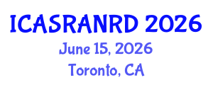 International Conference on Animal Science, Ruminant Animal Nutrition and Recent Developments (ICASRANRD) June 15, 2026 - Toronto, Canada