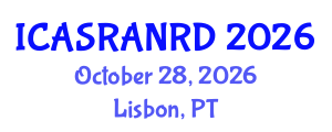 International Conference on Animal Science, Ruminant Animal Nutrition and Recent Developments (ICASRANRD) October 28, 2026 - Lisbon, Portugal