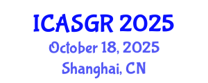 International Conference on Animal Sciences and Genetic Research (ICASGR) October 18, 2025 - Shanghai, China