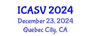 International Conference on Animal Sciences and Veterinary (ICASV) December 23, 2024 - Quebec City, Canada