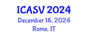 International Conference on Animal Sciences and Veterinary (ICASV) December 16, 2024 - Rome, Italy