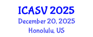 International Conference on Animal Sciences and Veterinary (ICASV) December 20, 2025 - Honolulu, United States