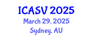 International Conference on Animal Sciences and Veterinary (ICASV) March 29, 2025 - Sydney, Australia