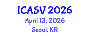 International Conference on Animal Sciences and Veterinary (ICASV) April 13, 2026 - Seoul, Republic of Korea International Conference on Animal Sciences and Veterinary (ICASV) April 13, 2026 - Seoul, Republic of Korea