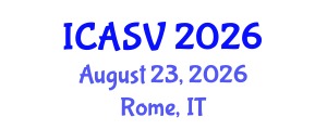 International Conference on Animal Sciences and Veterinary (ICASV) August 23, 2026 - Rome, Italy International Conference on Animal Sciences and Veterinary (ICASV) August 23, 2026 - Rome, Italy