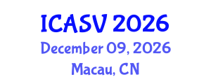 International Conference on Animal Sciences and Veterinary (ICASV) December 09, 2026 - Macau, China International Conference on Animal Sciences and Veterinary (ICASV) December 09, 2026 - Macau, China