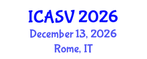 International Conference on Animal Sciences and Veterinary (ICASV) December 13, 2026 - Rome, Italy International Conference on Animal Sciences and Veterinary (ICASV) December 13, 2026 - Rome, Italy