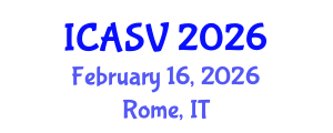 International Conference on Animal Sciences and Veterinary (ICASV) February 16, 2026 - Rome, Italy International Conference on Animal Sciences and Veterinary (ICASV) February 16, 2026 - Rome, Italy