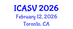 International Conference on Animal Sciences and Veterinary (ICASV) February 12, 2026 - Toronto, Canada International Conference on Animal Sciences and Veterinary (ICASV) February 12, 2026 - Toronto, Canada