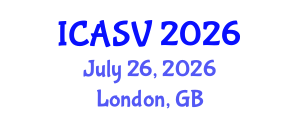 International Conference on Animal Sciences and Veterinary (ICASV) July 26, 2026 - London, United Kingdom International Conference on Animal Sciences and Veterinary (ICASV) July 26, 2026 - London, United Kingdom