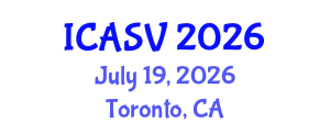 International Conference on Animal Sciences and Veterinary (ICASV) July 19, 2026 - Toronto, Canada International Conference on Animal Sciences and Veterinary (ICASV) July 19, 2026 - Toronto, Canada