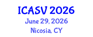 International Conference on Animal Sciences and Veterinary (ICASV) June 29, 2026 - Nicosia, Cyprus International Conference on Animal Sciences and Veterinary (ICASV) June 29, 2026 - Nicosia, Cyprus