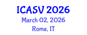 International Conference on Animal Sciences and Veterinary (ICASV) March 02, 2026 - Rome, Italy International Conference on Animal Sciences and Veterinary (ICASV) March 02, 2026 - Rome, Italy