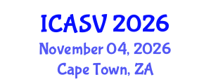 International Conference on Animal Sciences and Veterinary (ICASV) November 04, 2026 - Cape Town, South Africa International Conference on Animal Sciences and Veterinary (ICASV) November 04, 2026 - Cape Town, South Africa