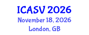 International Conference on Animal Sciences and Veterinary (ICASV) November 18, 2026 - London, United Kingdom International Conference on Animal Sciences and Veterinary (ICASV) November 18, 2026 - London, United Kingdom