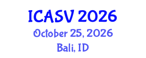 International Conference on Animal Sciences and Veterinary (ICASV) October 25, 2026 - Bali, Indonesia International Conference on Animal Sciences and Veterinary (ICASV) October 25, 2026 - Bali, Indonesia