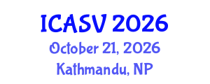 International Conference on Animal Sciences and Veterinary (ICASV) October 21, 2026 - Kathmandu, Nepal International Conference on Animal Sciences and Veterinary (ICASV) October 21, 2026 - Kathmandu, Nepal