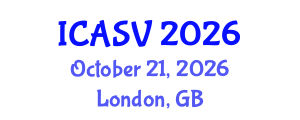 International Conference on Animal Sciences and Veterinary (ICASV) October 21, 2026 - London, United Kingdom International Conference on Animal Sciences and Veterinary (ICASV) October 21, 2026 - London, United Kingdom