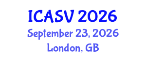 International Conference on Animal Sciences and Veterinary (ICASV) September 23, 2026 - London, United Kingdom International Conference on Animal Sciences and Veterinary (ICASV) September 23, 2026 - London, United Kingdom