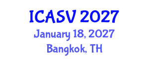 International Conference on Animal Sciences and Veterinary (ICASV) January 18, 2027 - Bangkok, Thailand International Conference on Animal Sciences and Veterinary (ICASV) January 18, 2027 - Bangkok, Thailand