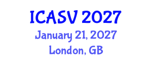 International Conference on Animal Sciences and Veterinary (ICASV) January 21, 2027 - London, United Kingdom International Conference on Animal Sciences and Veterinary (ICASV) January 21, 2027 - London, United Kingdom