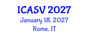 International Conference on Animal Sciences and Veterinary (ICASV) January 18, 2027 - Rome, Italy International Conference on Animal Sciences and Veterinary (ICASV) January 18, 2027 - Rome, Italy