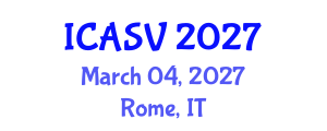 International Conference on Animal Sciences and Veterinary (ICASV) March 04, 2027 - Rome, Italy International Conference on Animal Sciences and Veterinary (ICASV) March 04, 2027 - Rome, Italy