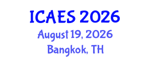 International Conference on Anthropological and Ethnological Sciences (ICAES) August 19, 2026 - Bangkok, Thailand