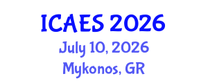 International Conference on Anthropological and Ethnological Sciences (ICAES) July 10, 2026 - Mykonos, Greece