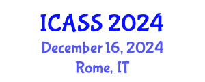 International Conference on Anthropological and Sociological Sciences (ICASS) December 16, 2024 - Rome, Italy