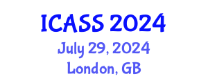 International Conference on Anthropological and Sociological Sciences (ICASS) July 29, 2024 - London, United Kingdom