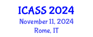 International Conference on Anthropological and Sociological Sciences (ICASS) November 11, 2024 - Rome, Italy