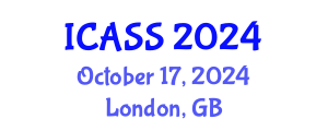 International Conference on Anthropological and Sociological Sciences (ICASS) October 17, 2024 - London, United Kingdom