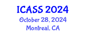 International Conference on Anthropological and Sociological Sciences (ICASS) October 28, 2024 - Montreal, Canada