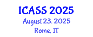 International Conference on Anthropological and Sociological Sciences (ICASS) August 23, 2025 - Rome, Italy